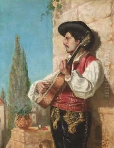 A Southern Guitarist by Edmund Blair Blair Leighton