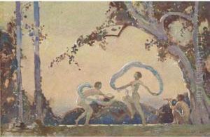 Dancers In The Wood by Frederick William Leist