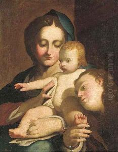 The Madonna and Child with the Infant Saint John the Baptist by Antonio Allegri da Correggio