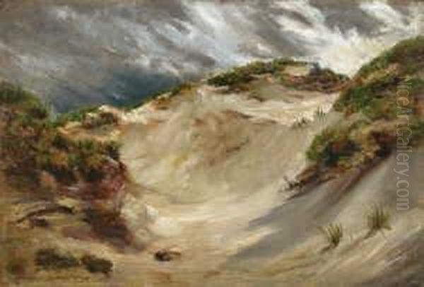 Ol Auf Braunem Karton 47 X 68,7 
Cm, Gerahmt. Unten Links Braun Signiert W. Leistikow , Ruckseitig Unten 
Rechts Mit Bleistift (wohl Von Fremder Hand) Betitelt "dune Auf Rugen". -
 Der Karton Hat Sich Leicht Gewolbt. - view 1