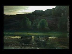Bewaldete Teichlandschaft by Walter Leistikow