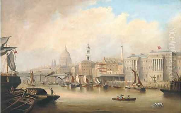 View down the Thames, with Blackfriars and St. Paul's Cathedral beyond - view 1