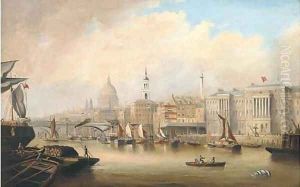 View down the Thames, with Blackfriars and St. Paul's Cathedral beyond