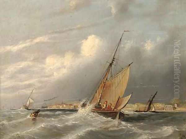 A fishing vessel heading out to sea - view 1