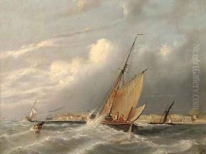 A fishing vessel heading out to sea by George Chambers