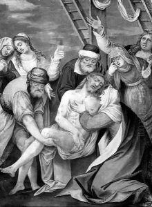 The Descent from the Cross by Giovanni B. (Il Genvovese) Castello