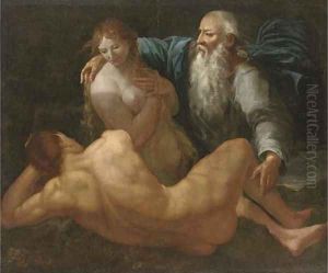 The Creation of Adam and Eve by Giulio Carpioni