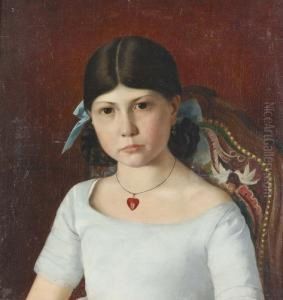 Bildnis Eines Madchens. by Armand Hubert Simon Leleux