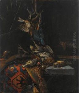 Other Properties
 

 
 
 

 
 A Still Life With A Woodcock, A Kingfisher And Songbirds, All 
On A Stone Table Draped With A Tapestry, Together With A Gun