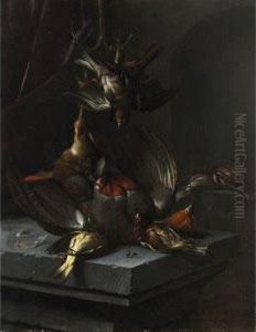 A Still Life Of A Partridge And Song Birds
