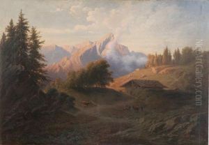 Paesaggio Montano Con Armenti