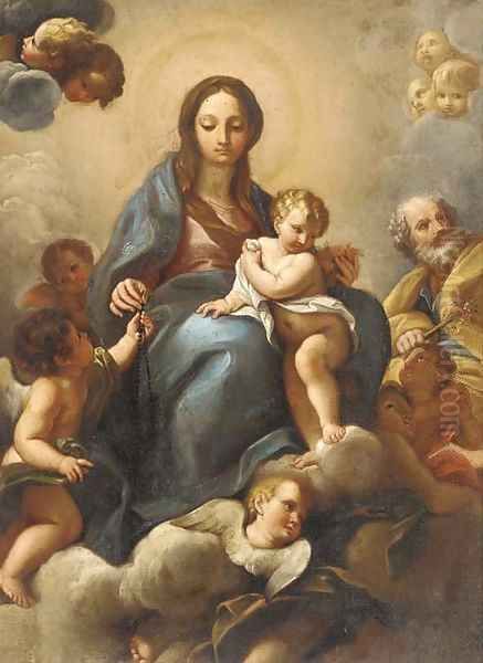 The Holy Family in Glory with putti - view 1