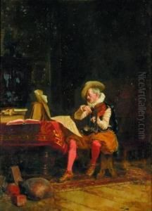 Musical Amateur by Alexandre Louis Leloir