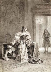 The Unexpected Visitor
Pen And Ink by Alexandre Louis Leloir