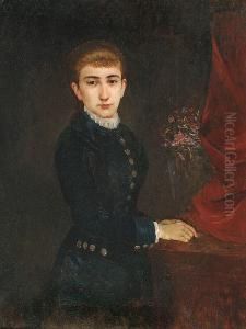 Portrait Of Helen Levidis by Polychronis Lembessis