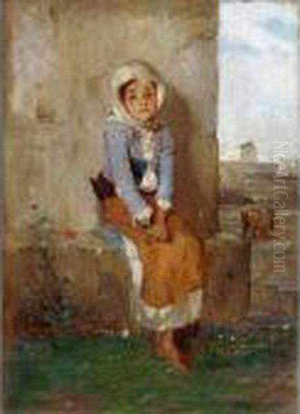 A Seated Young Girl - view 1