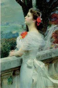 Elegante Au Balcon by Basile Lemeunier