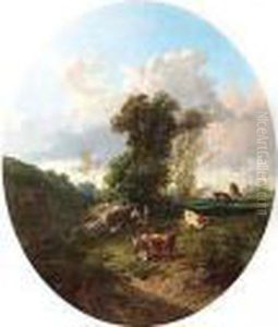 Pastoral Scene by Theophile Victor Emile Lemmens