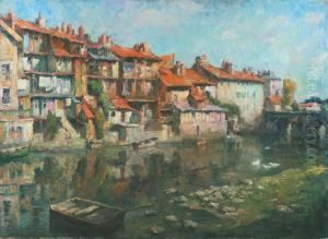 Vieilles Maisons Sur La Jordane A Aurillac (ca. 1928)