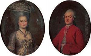 Portrait D'homme En Habit Rouge.