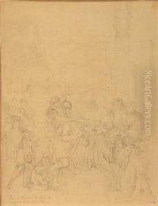 D'apres Le Tableau De Puget A Marseille by Anicet-Charles-Gabriel Lemonnier