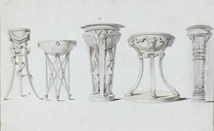 Cinq Etudes D'urnes D'apres L'antique by Anicet-Charles-Gabriel Lemonnier