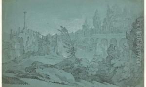 Paysage D'italie by Anicet-Charles-Gabriel Lemonnier