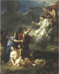 Mercury Delivering Peace To The Victims Of War by Anicet-Charles-Gabriel Lemonnier
