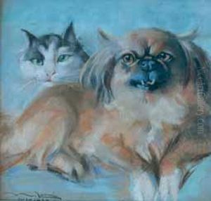 Cane E Gatto by Marino Lenci