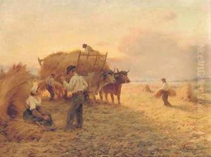 Rentree des bles by Ernest Chateignon