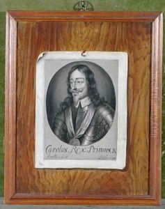 Trompe LOeil Still Life of a Print of Charles I 1600-49 Trompe LOeil Still Life of a Print of Charles I 1600-49