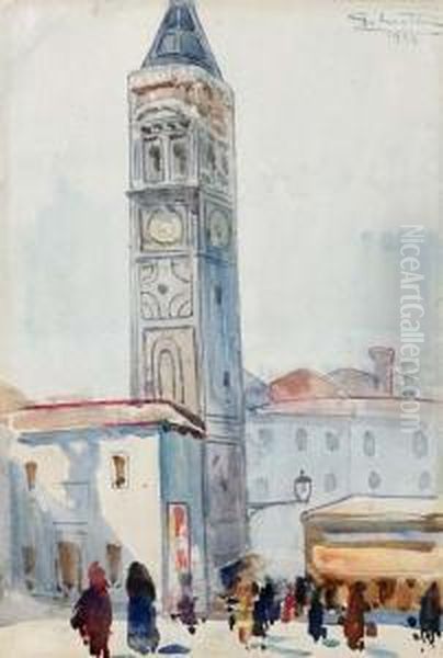 Piazza Con Campanile - 1932 - view 1