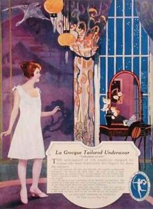 Advertisement for La Grecque tailored underwear by O. Carter