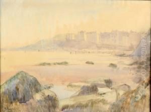 Vue De Plage by Jules Lentrein