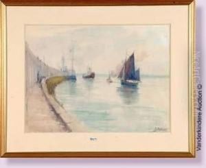 L'estacade A Ostende by Jules Lentrein
