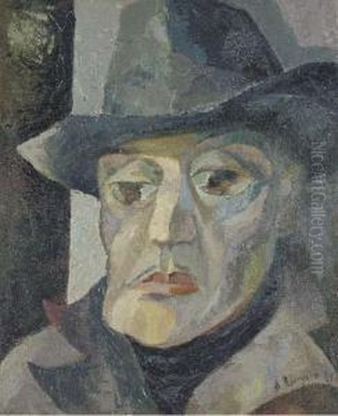 Portrait Of A Man Wearing A Hat - view 1