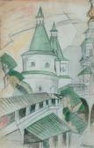 Klosterturme (le Monastere Ou Vitebsk) by Aristarkh Vasilievic Lentulov