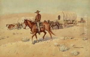 The Pioneers, Signed Lower Right: Leonard H. Reedy by H. Reedy Leonard