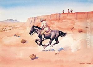Attack On Pony Express by H. Reedy Leonard
