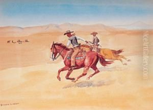 A Race For The Wagons by H. Reedy Leonard