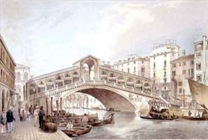 The Ponte di Rialto Venice by Cecchini, Giovanni Battista