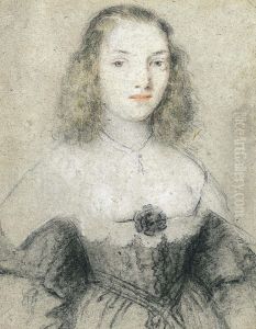 Portrait Of A Young Woman by Ottavio Leoni