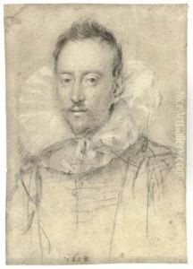 Portrait Of A Man, Bust-length, In A White Ruff by Ottavio Leoni