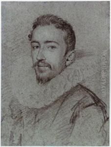 Portrait Of A Bearded Man by Ottavio Leoni