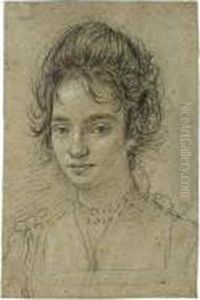 Portrait Of A Young Woman by Ottavio Leoni