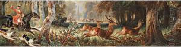 L'imperatriceeugenie Et Sa Cour A Fontainebleau-la Chasse A Courre - view 1