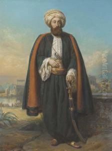 Colonel George Fergusson Henry, Honorary Bey At The Sultan'scourt by Francois Gabriel G. Lepaulle