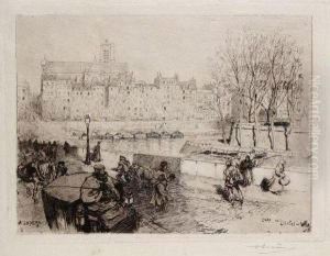 Lepere
La Pointe De L'ile Saint-louis Et Le Quai De L'hotel De Ville by Auguste Lepere
