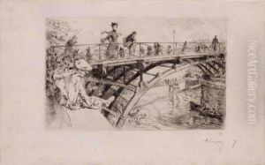 Le Pont Des Arts by Auguste Lepere