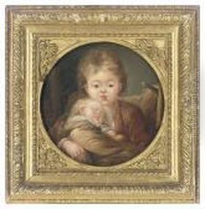 Portrait Of A Child, Holding A Baby Portrait Of A Child, Holding A Baby